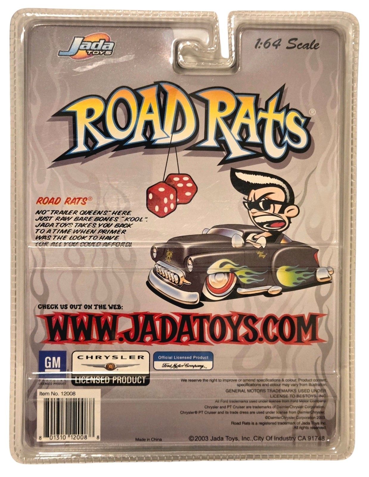Jada Toys ROAD RATS 1953 CADILLAC SERIES 62 LOWRIDER 1/64 Green with Red Flames