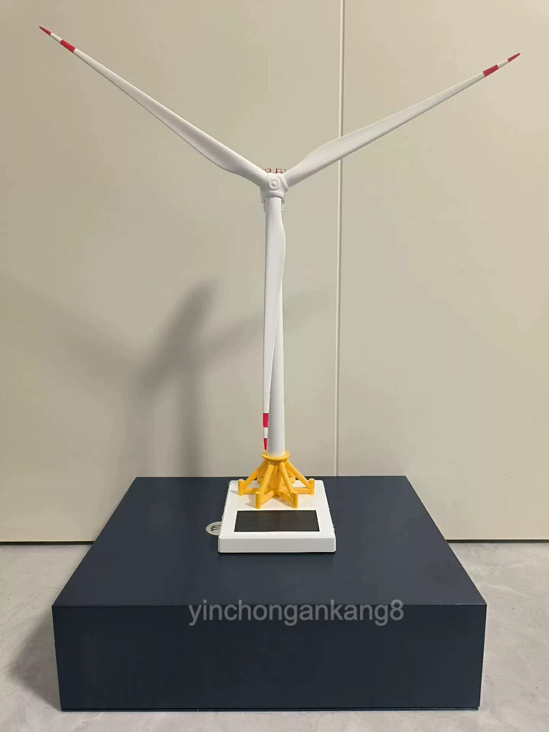 Mingyang MySE8.0 White Alloy Wind Turbine Model Solar Powered