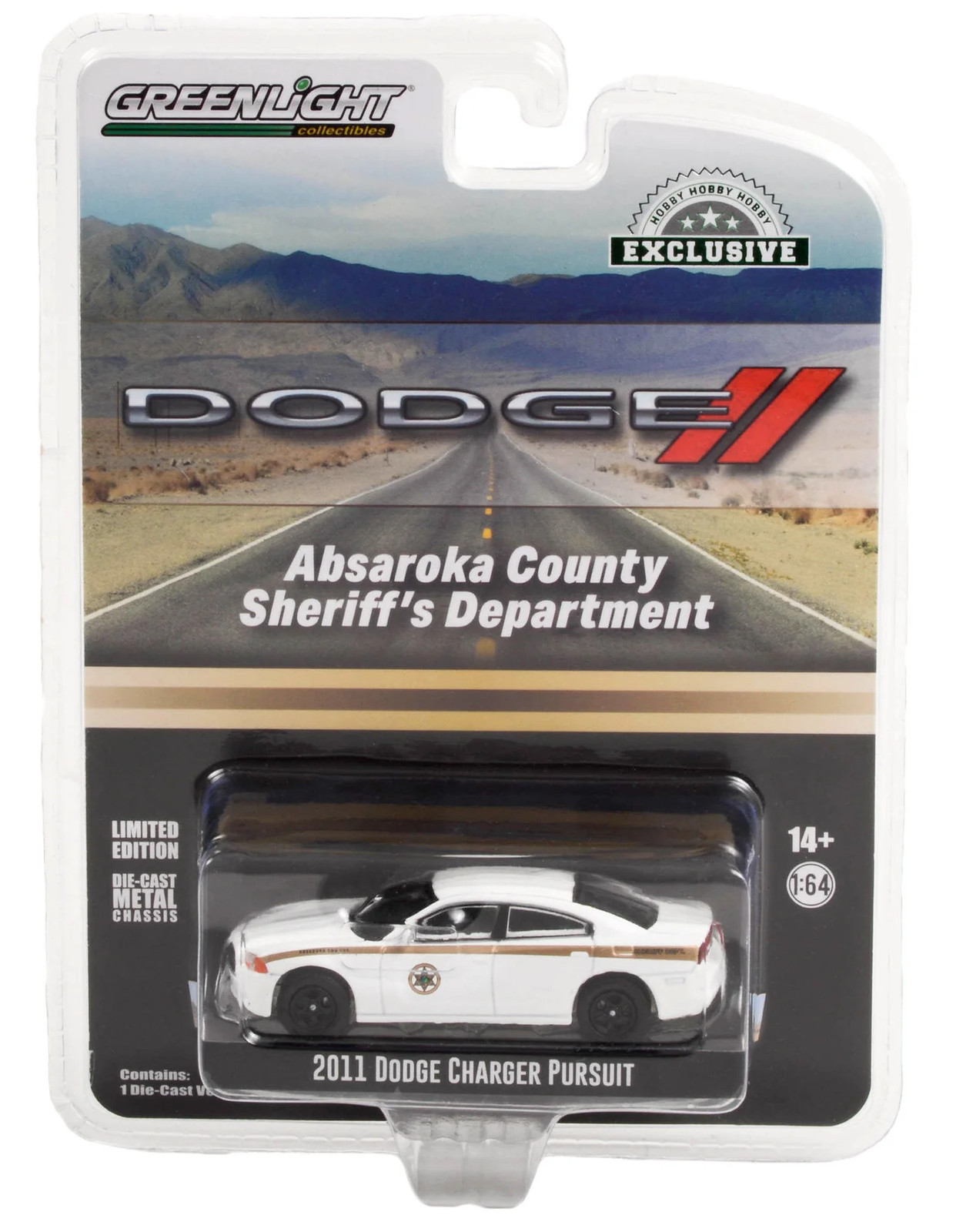 Greenlight 2011 Dodge Charger Pursuit Absaroka County Hobby Exclusive 1:64