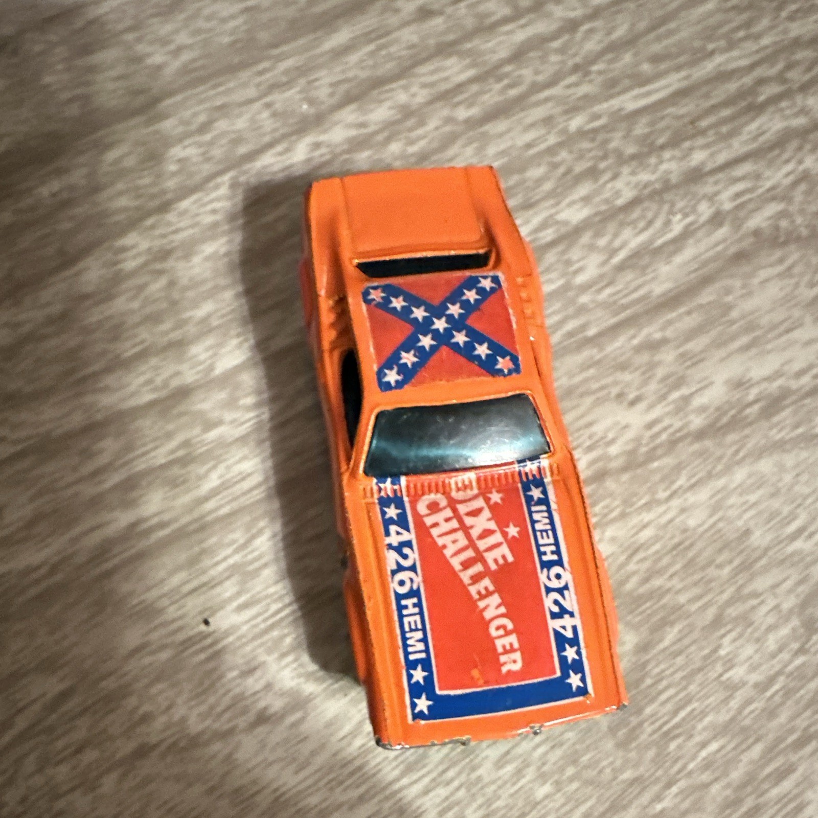 Vintage Hot Wheels DIXIE CHALLENGER DODGE 426 Hemi Orange