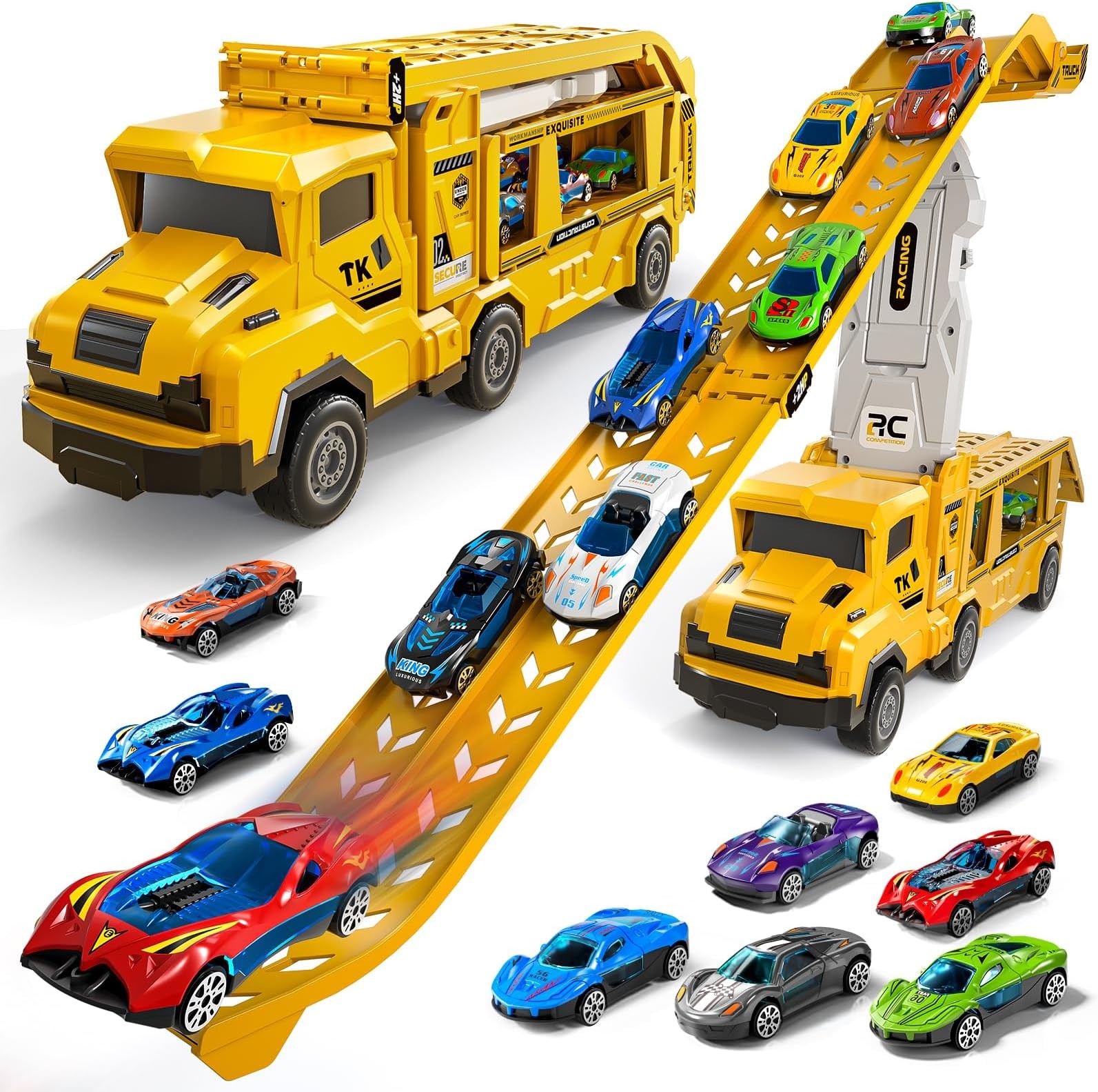 Transport Truck Toys for 3 4 5 6 7 Years Old Boys,Toy Cars Track Set Transpor…