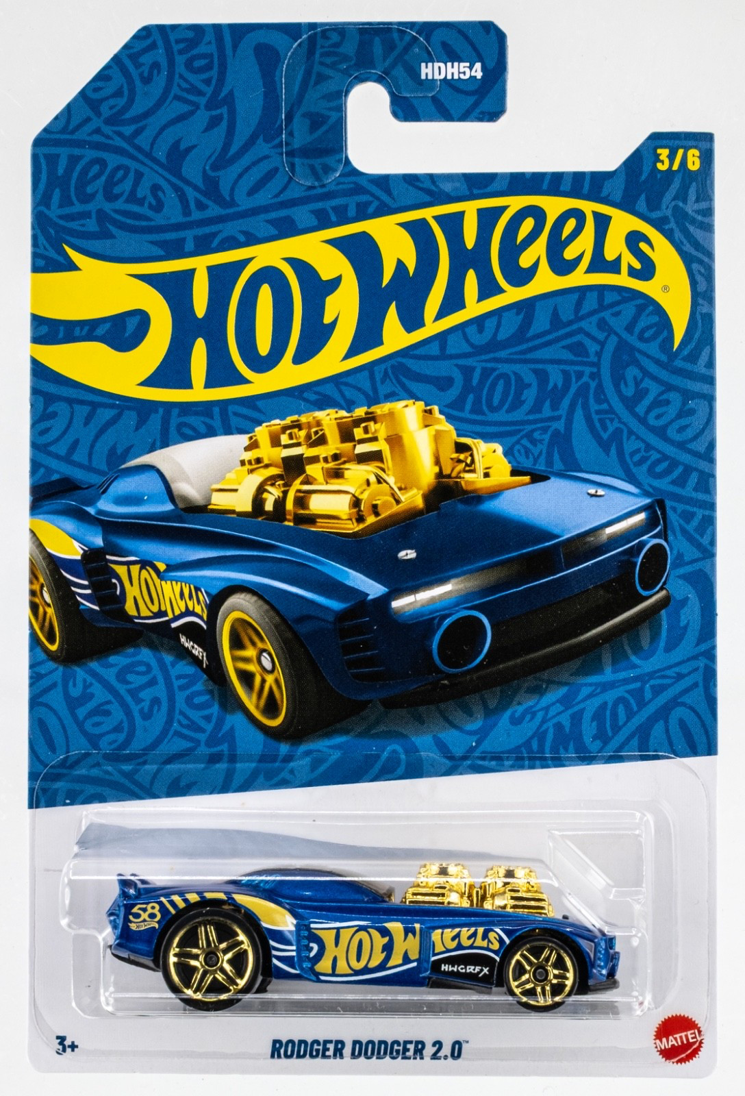 2026 Hot Wheels Pearl and Chrome Mix 2 #3 Rodger Dodger 2.0™ CERULEAN BLUE | FSC