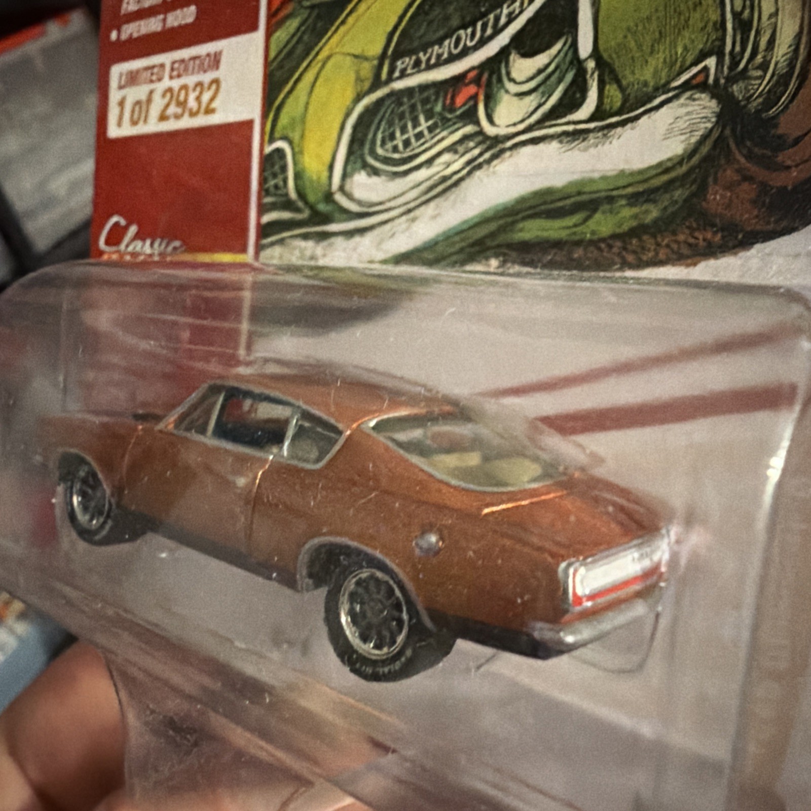 🚨1969🔥Plymouth🔥Barracuda 1/64 Diecast Bronze Fire ⭐️Classic⭐️Gold