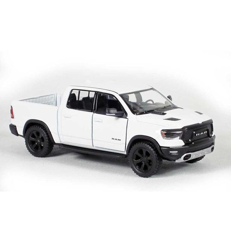 (5413) 5″ Die-cast: 2019 RAM 1500 Pickup Truck (WHITE color) 1/46 Scale