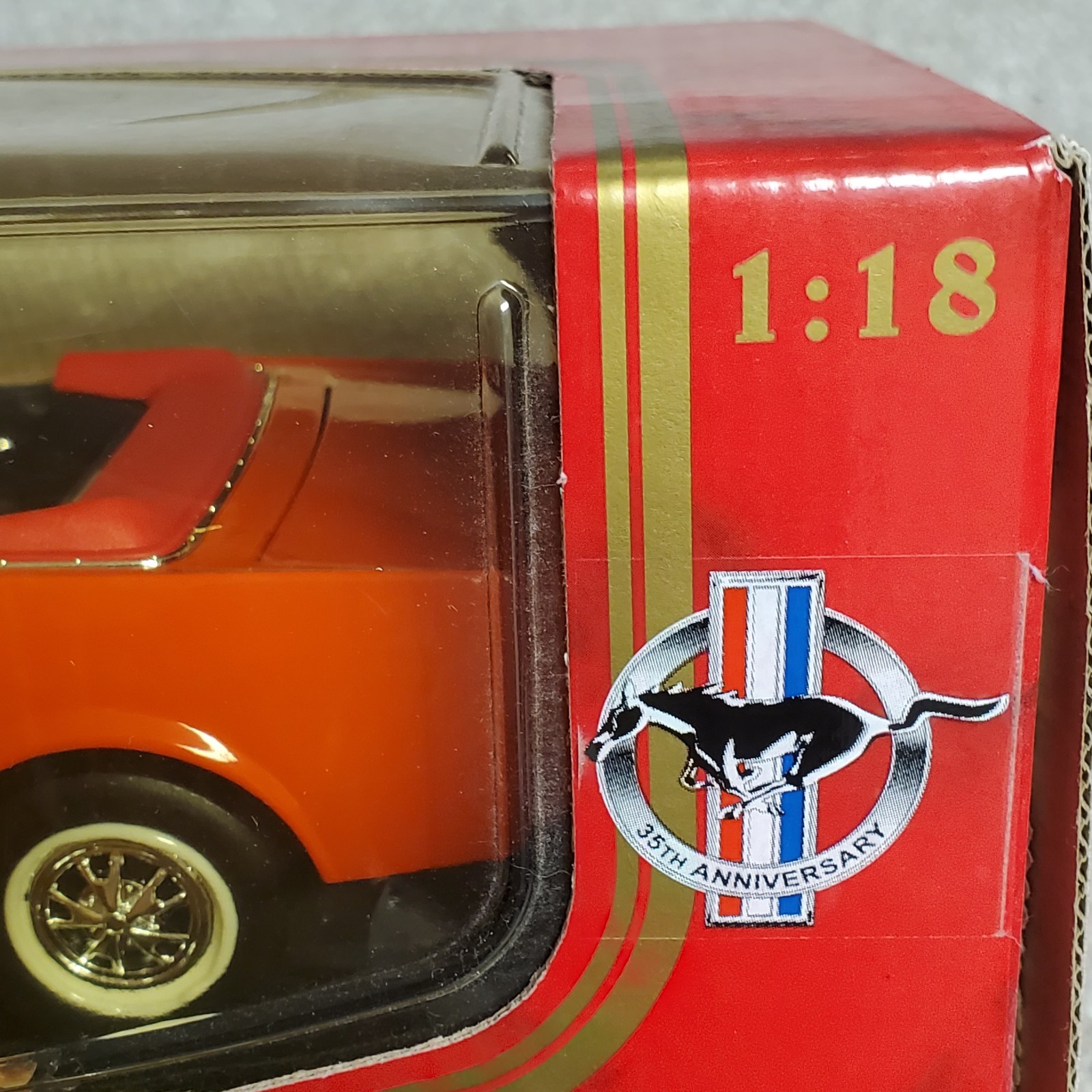 1964 1/2 Mira Golden Line Diecast Ford Mustang Convertible 1:18 NOS In Box