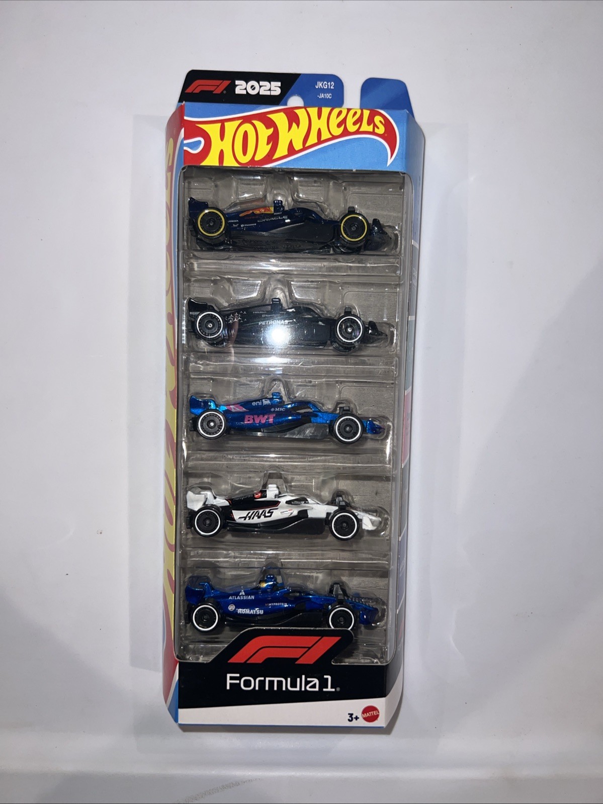 2025 Formula 1 Car * 5 Pack F1 Hot Wheels 2026 RedBull, AMG Williams, BWT, Hass
