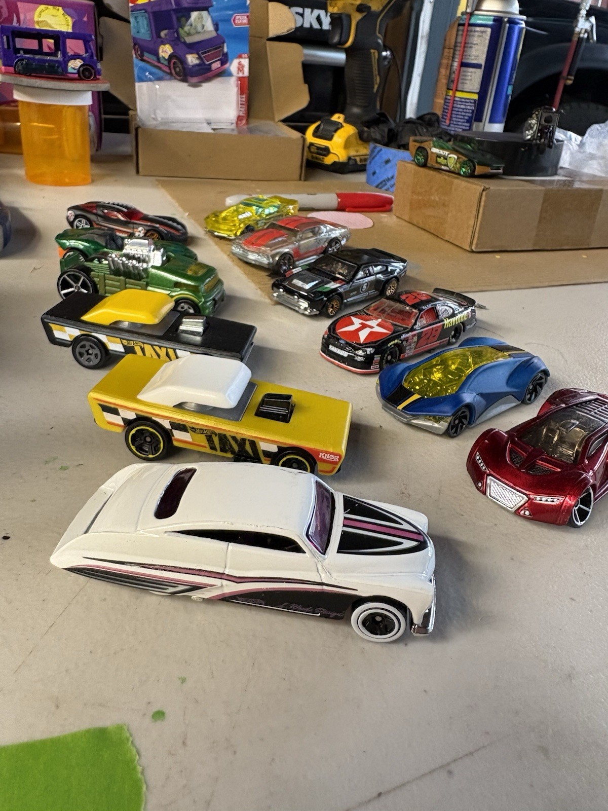 Loose Hot Wheels 11 Assorted Hot Wheels Plus 1 NASCAR. Lot Of 12
