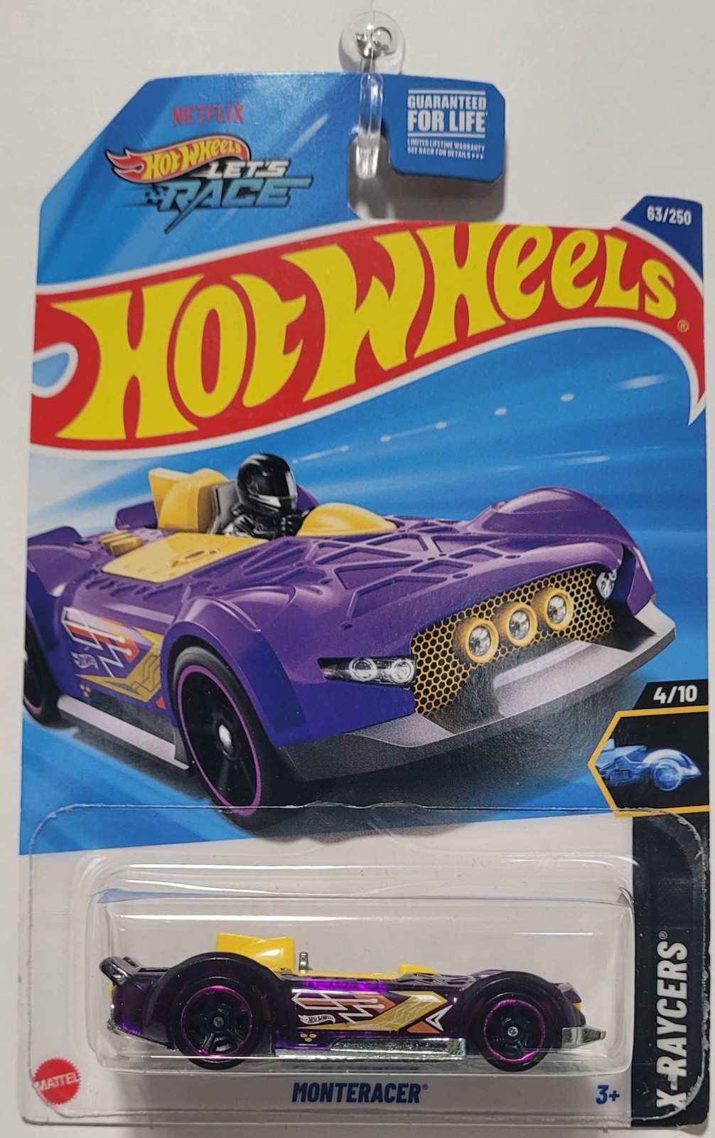 2025 Hot Wheels Monteracer Clear Violet 63/250 Let’s Race Netflix Series 4/10