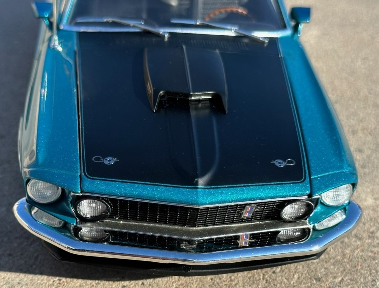 1/18, YCID 1969 Ford Mustang Mach 1 , Gulfstream Aqua , 1-199 NIB