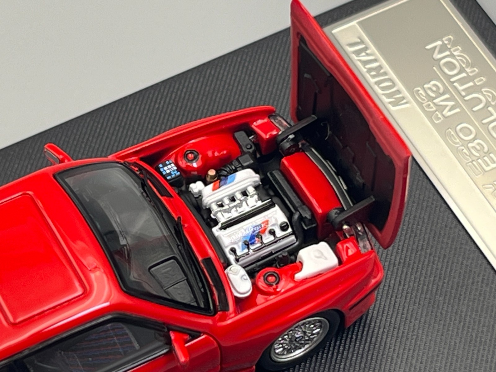 BMW E30 M3 Sport Evolution Red 1/64 scale Mortal Model with case