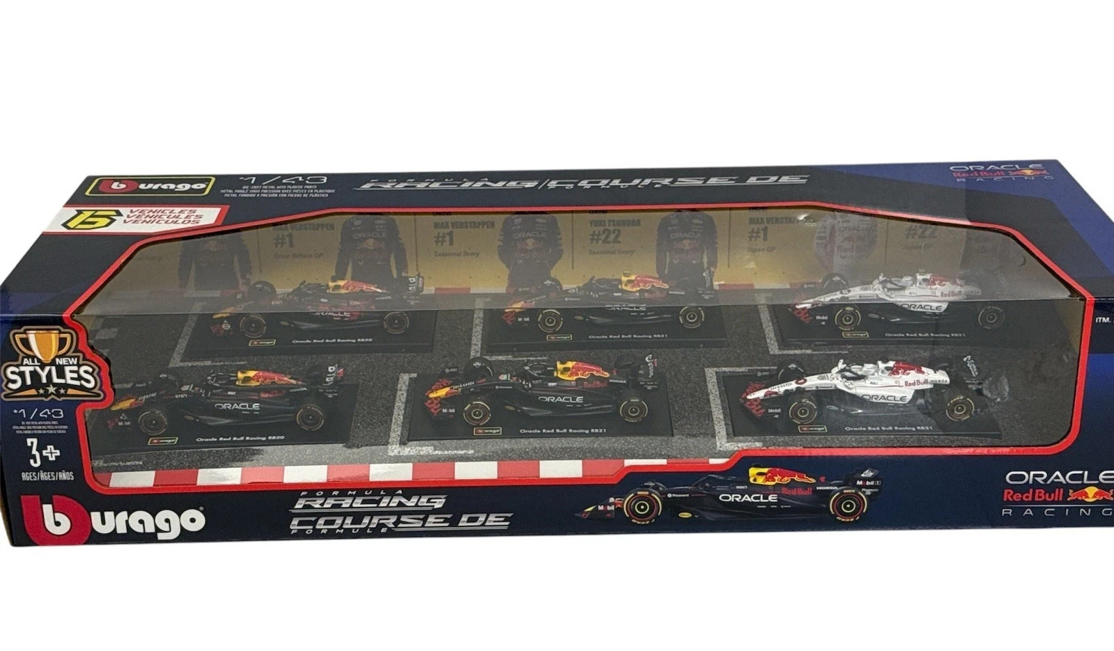 Bburago 2025 Red Bull Formula 1 Racing F1 1/43 6-Car Set
