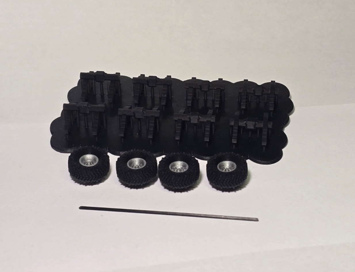 1/64 Scale Custom Off-Road Mud Tires for Diecast Hot Wheels Trucks – Bogger