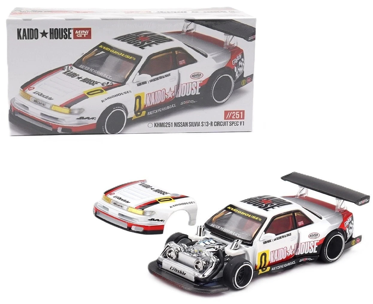 3 Pc Kadio House x Mini GT 1:64 Nissan Silvia S13 Skyline GT-R (R33) Datsun 510