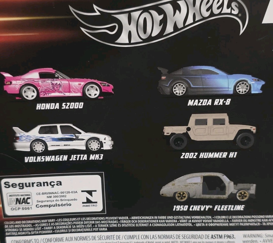 Hot Wheels Fast & Furious 10 Car Box Set Mazda Honda Ford Porsche Chevy Dodge