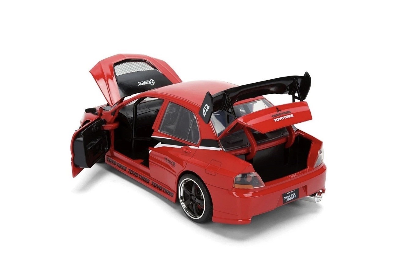 JADA 1:24 SEAN’S MITSUBISHI LANCER EVO IX RED “FAST & FURIOUS 25 YEARS” 36208-13