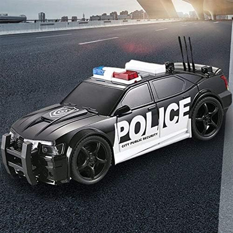 Police Car Toy Plastic Pursuit Rescue Vehicle with Sirnes Sound and Light for Ki