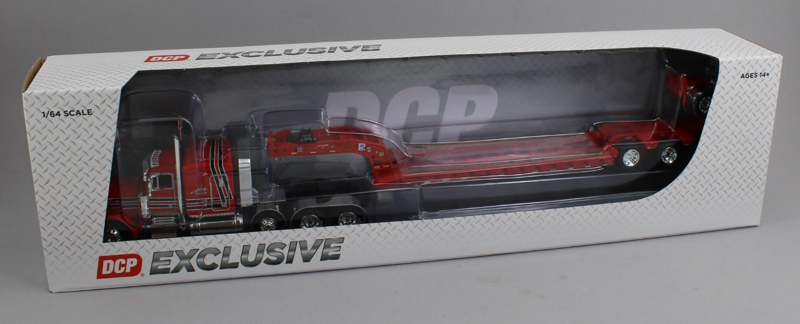 DCP 1:64 *ANTY TRUCKING* Peterbilt 379 63″ Flattop w/Tri-Axle LOWBOY Trailer NIB