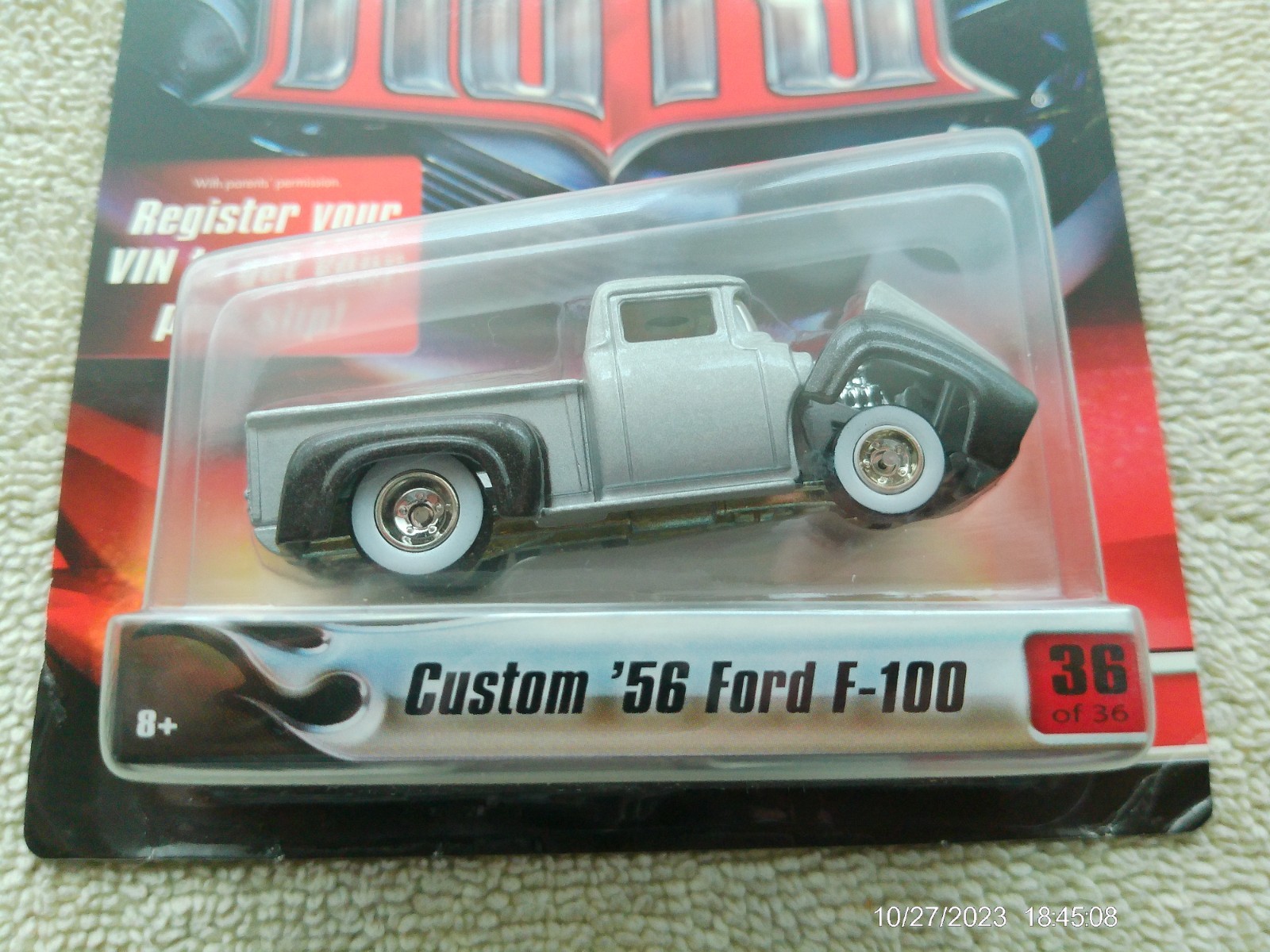 Hot Wheels Ultra Hots Custom ’56 Ford F-100 Truck Silver & Black w/RR NIB!