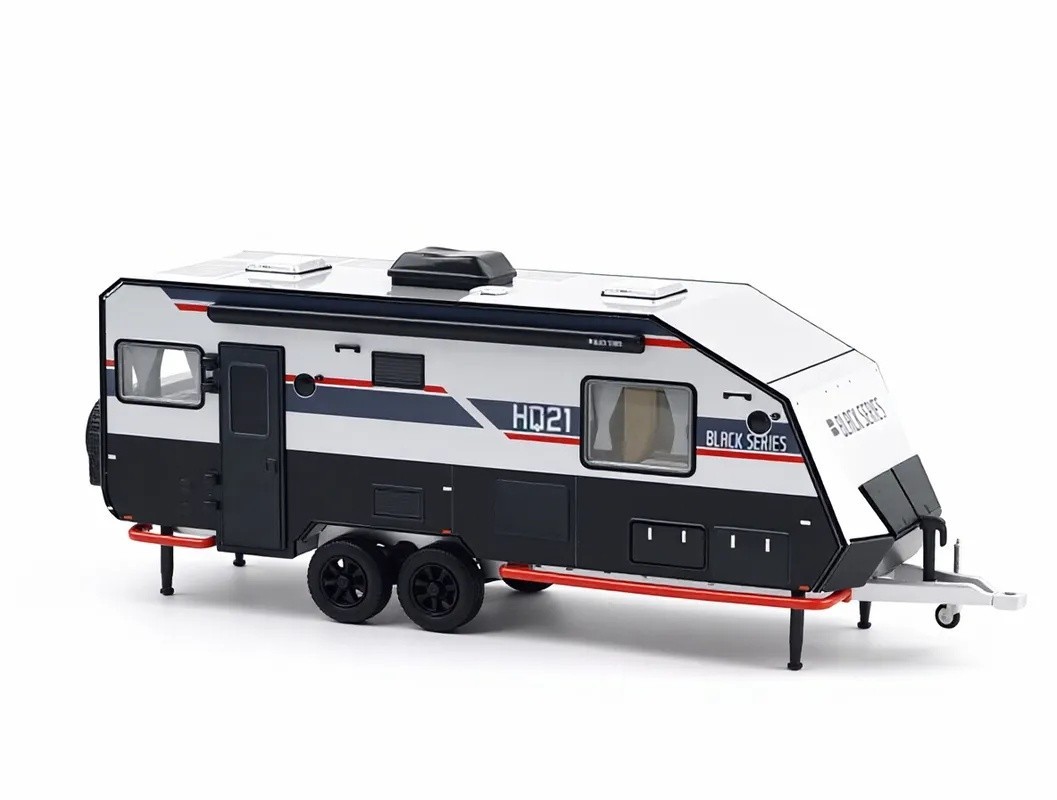 XCARTOYS 1:64 Black Series HQ21 Off Road Trailer RV Model Diecast Metal Car
