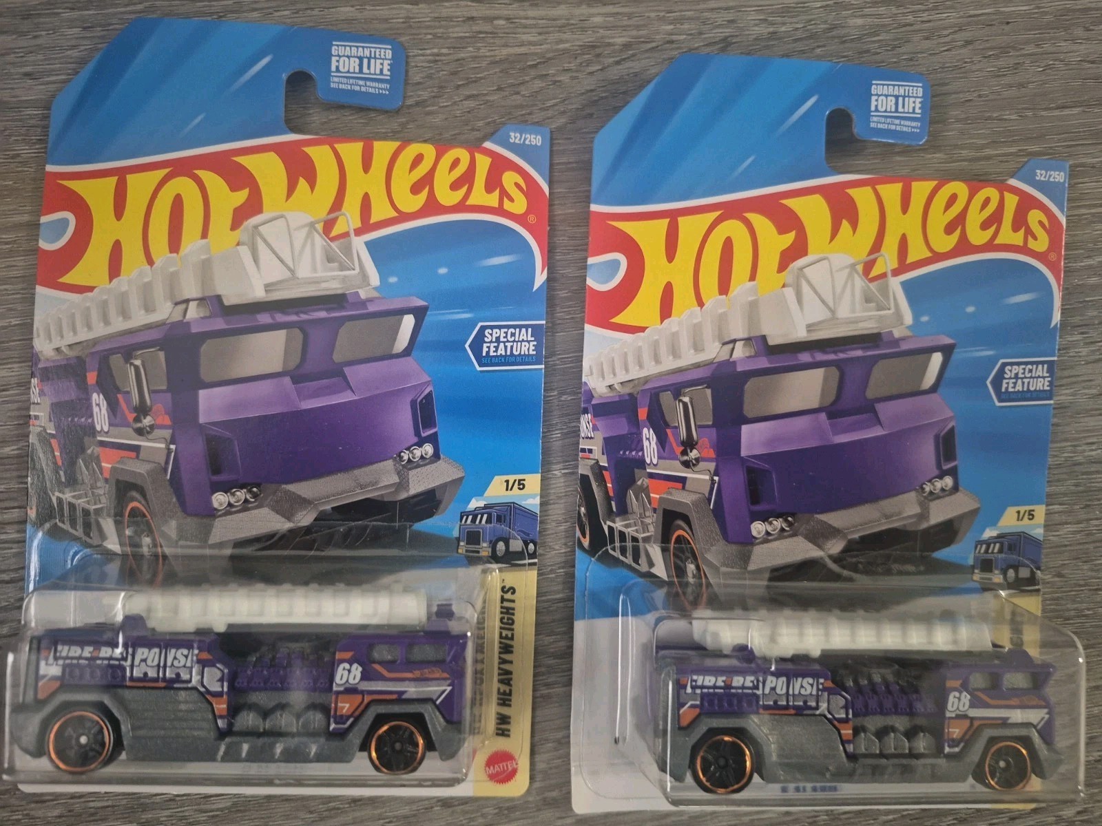 Lot Of 2 2026 Hot Wheels HW HEAVYWWEIGHTS 1/5 5 Alarm 32/250