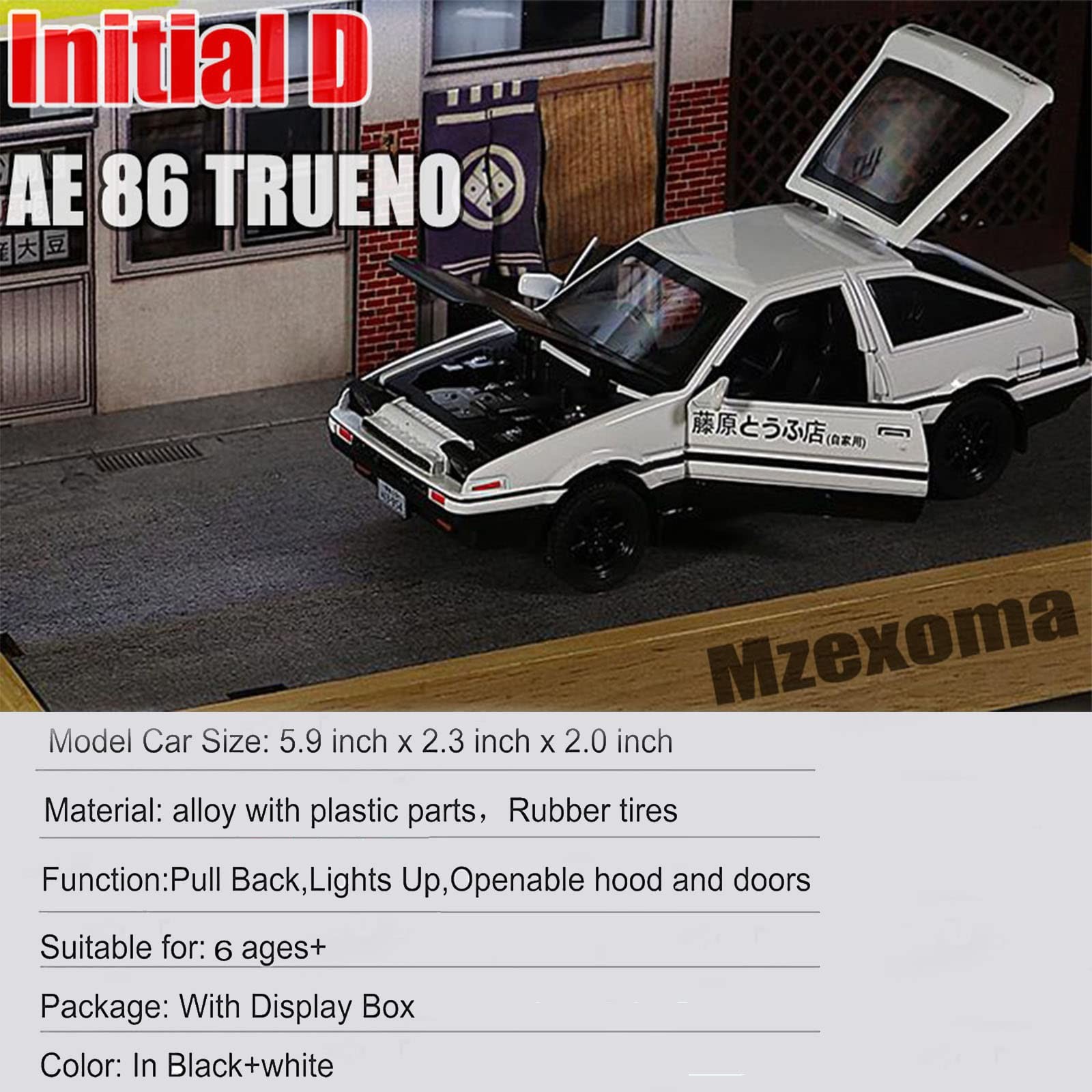 Initial D Trueno AE86 Alloy Diecast Car Model, Sports Car Toys for and Adults…