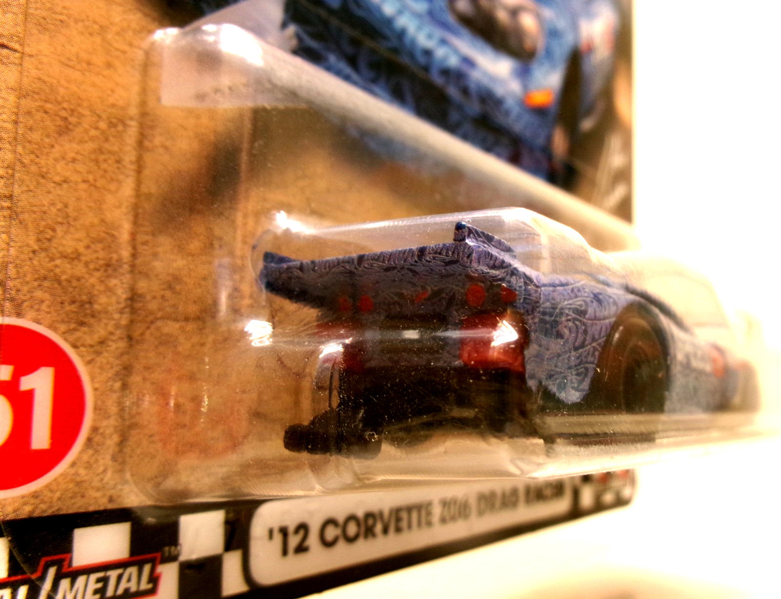 2022 HOT WHEELS 1:64 PREMIUM BOULEVARD #51 BLUE ’12 CORVETTE Z06 DRAG RACER