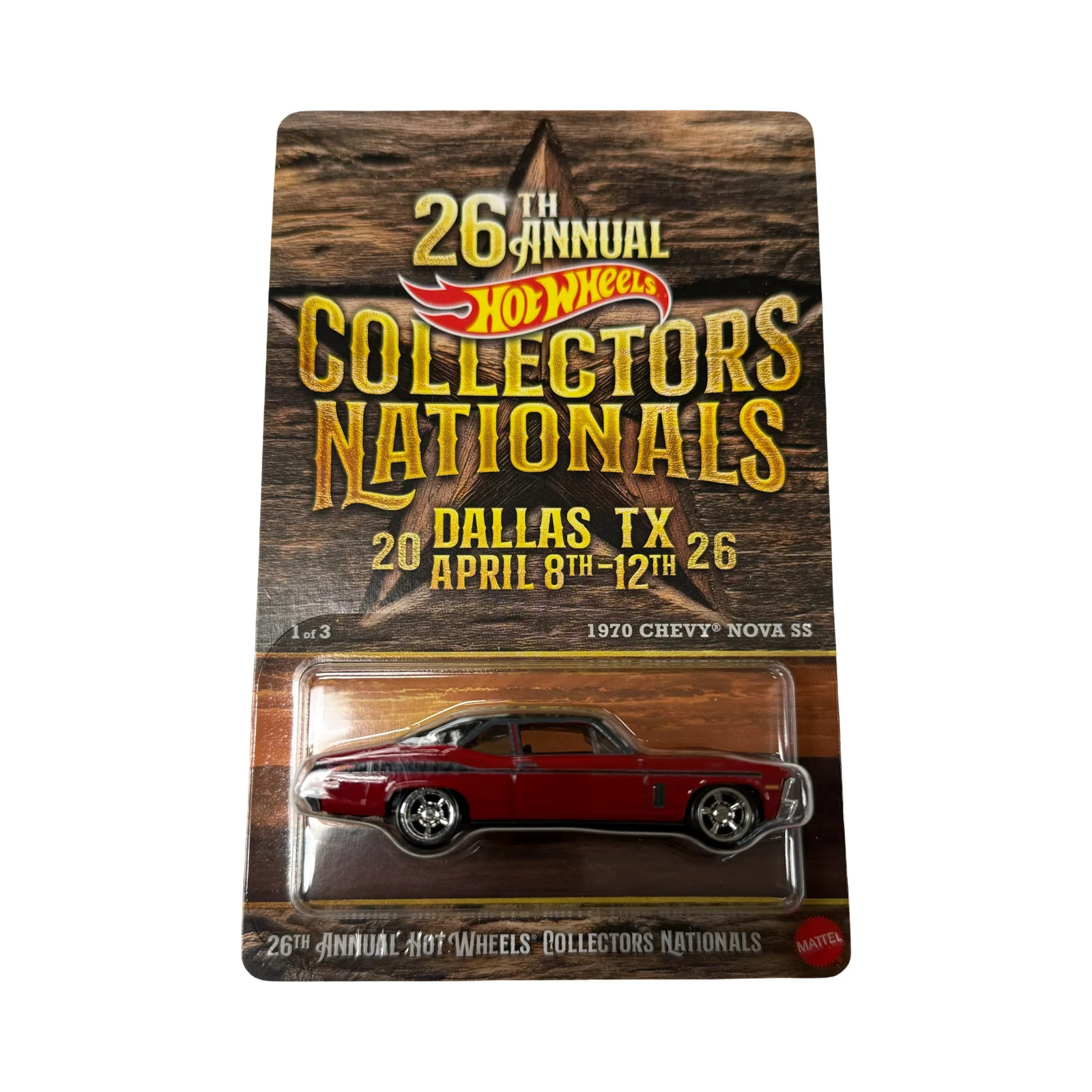 Hot Wheels 1:64 26th Annual Collectors Nationals Dallas TX – 1970 Chevy Nova SS