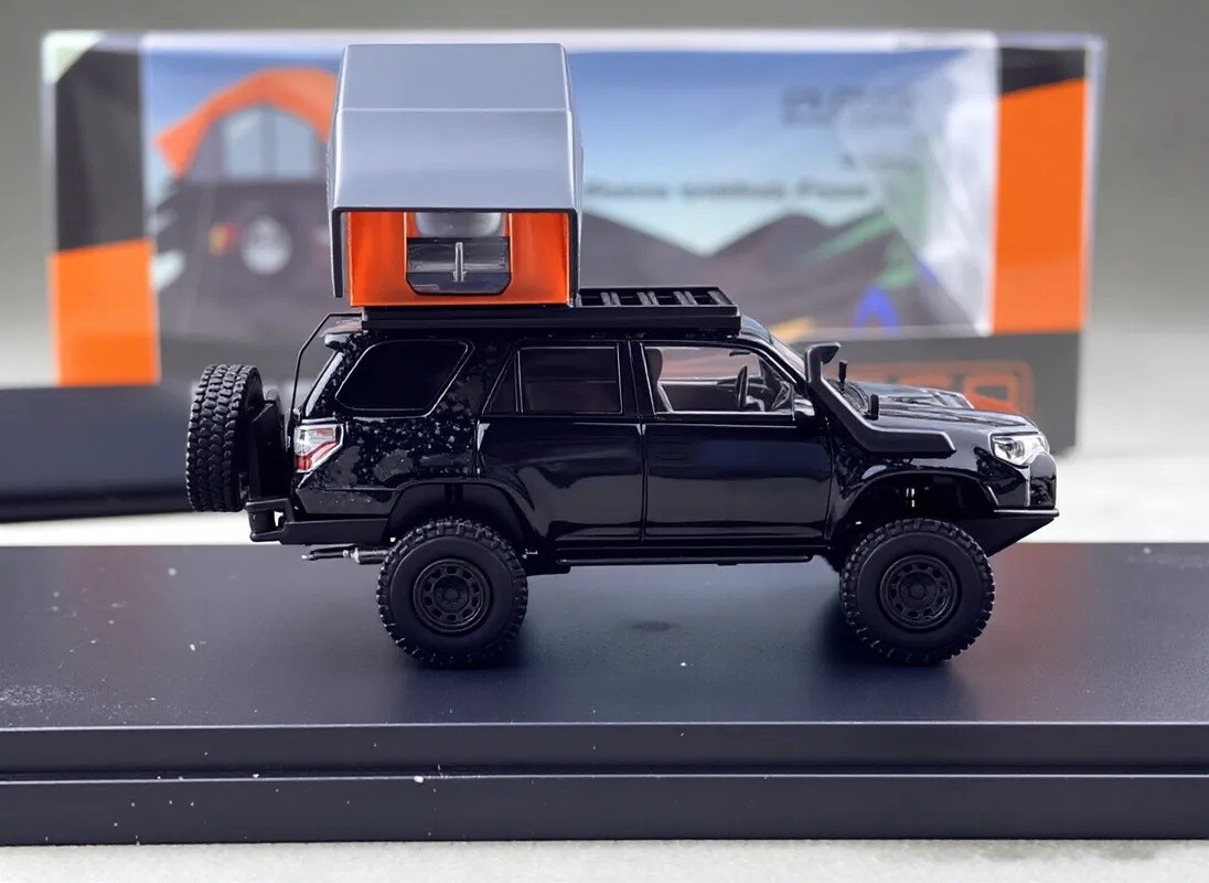GCD 1:64 Black 4 Runner N280 SUV ORV Camper TRD Model Diecast Metal Car