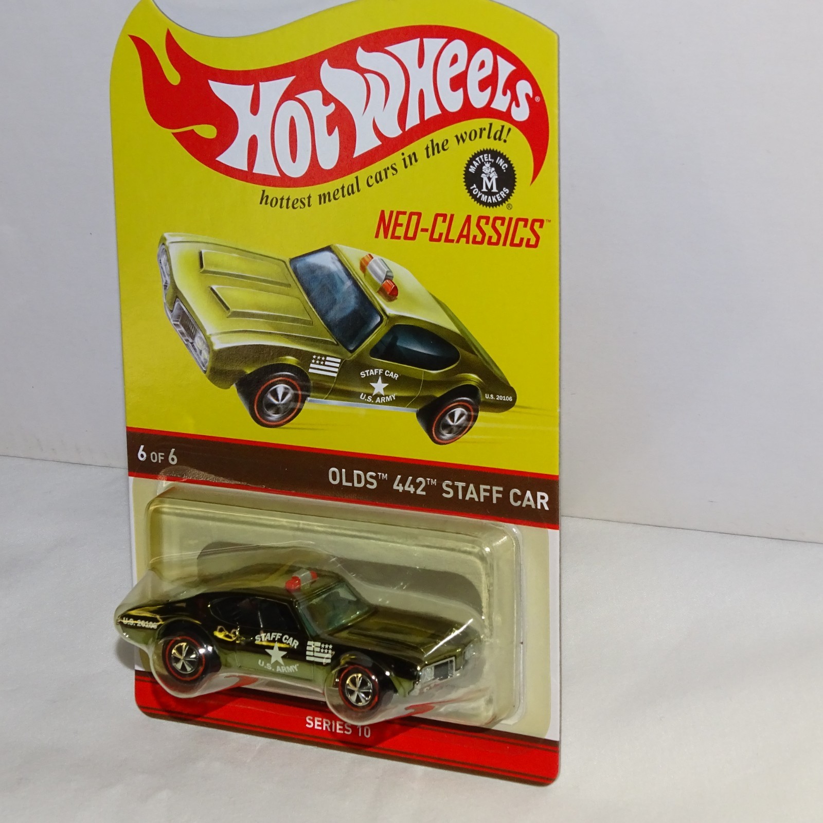 2011 Hot Wheels Neo Classics Series 10 Olds 442 Staff Car #6 00652/04000