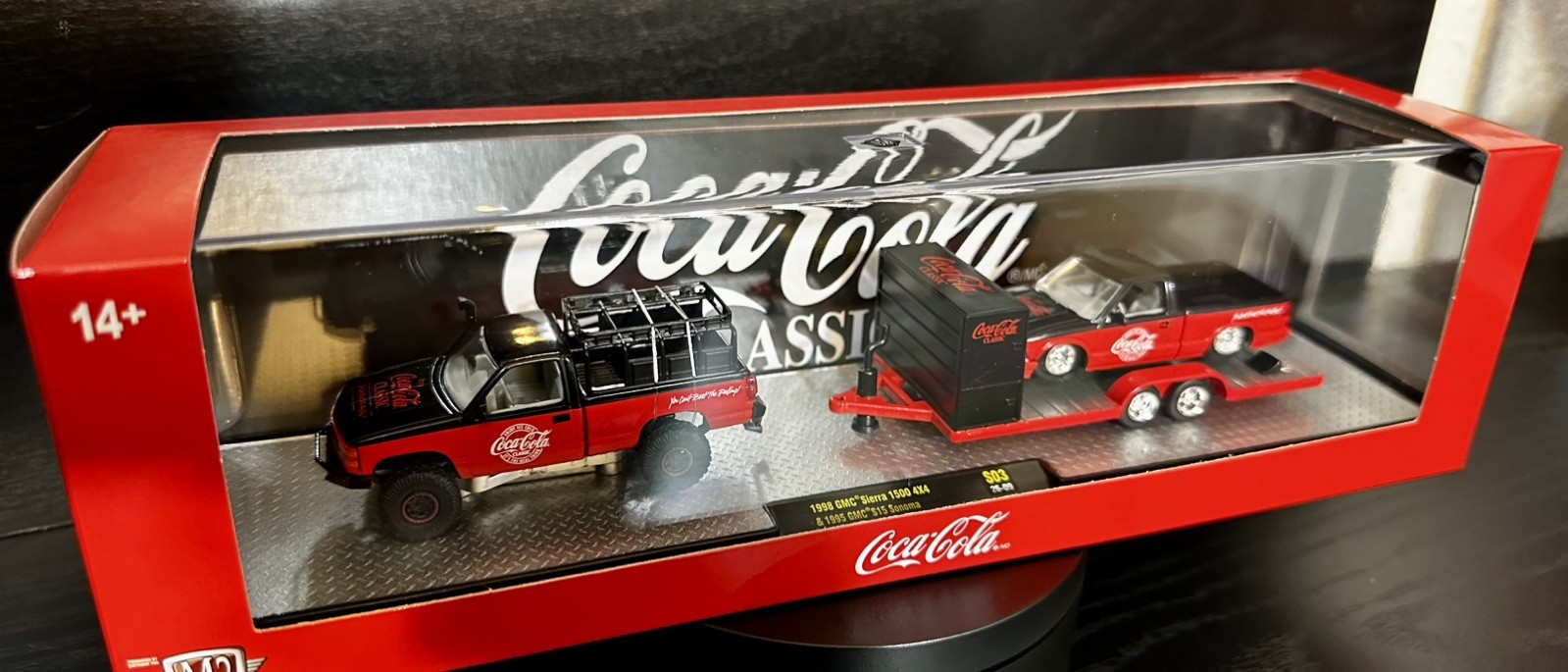 M2 Machines Auto Haulers Coca Cola 98 GMC 1500 4×4 & 95 GMC S15 Sonoma,Diecast