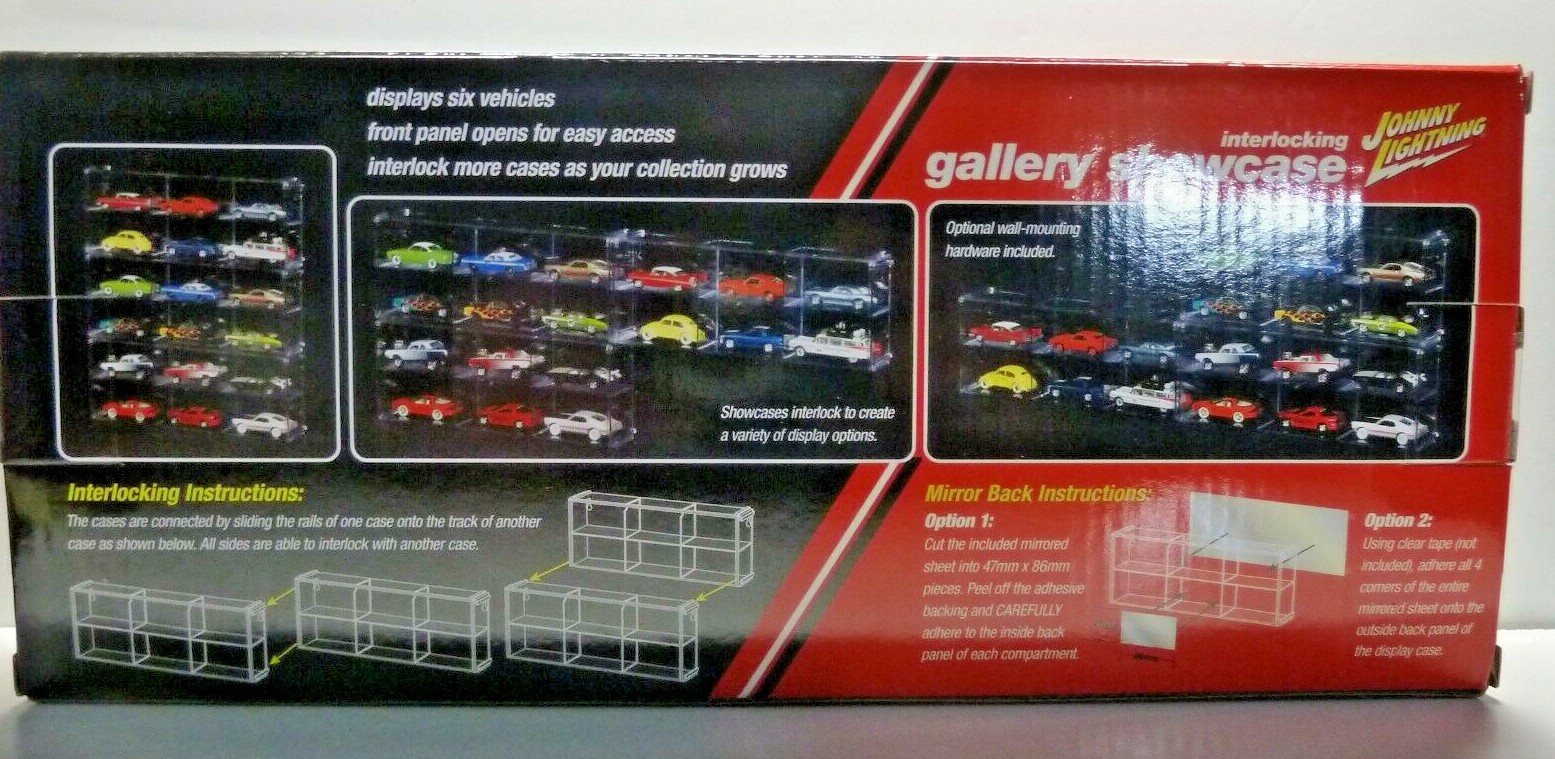 6 Car Interlocking Acrylic Display Show Case for 1/64 Scale Model Cars by Joh…