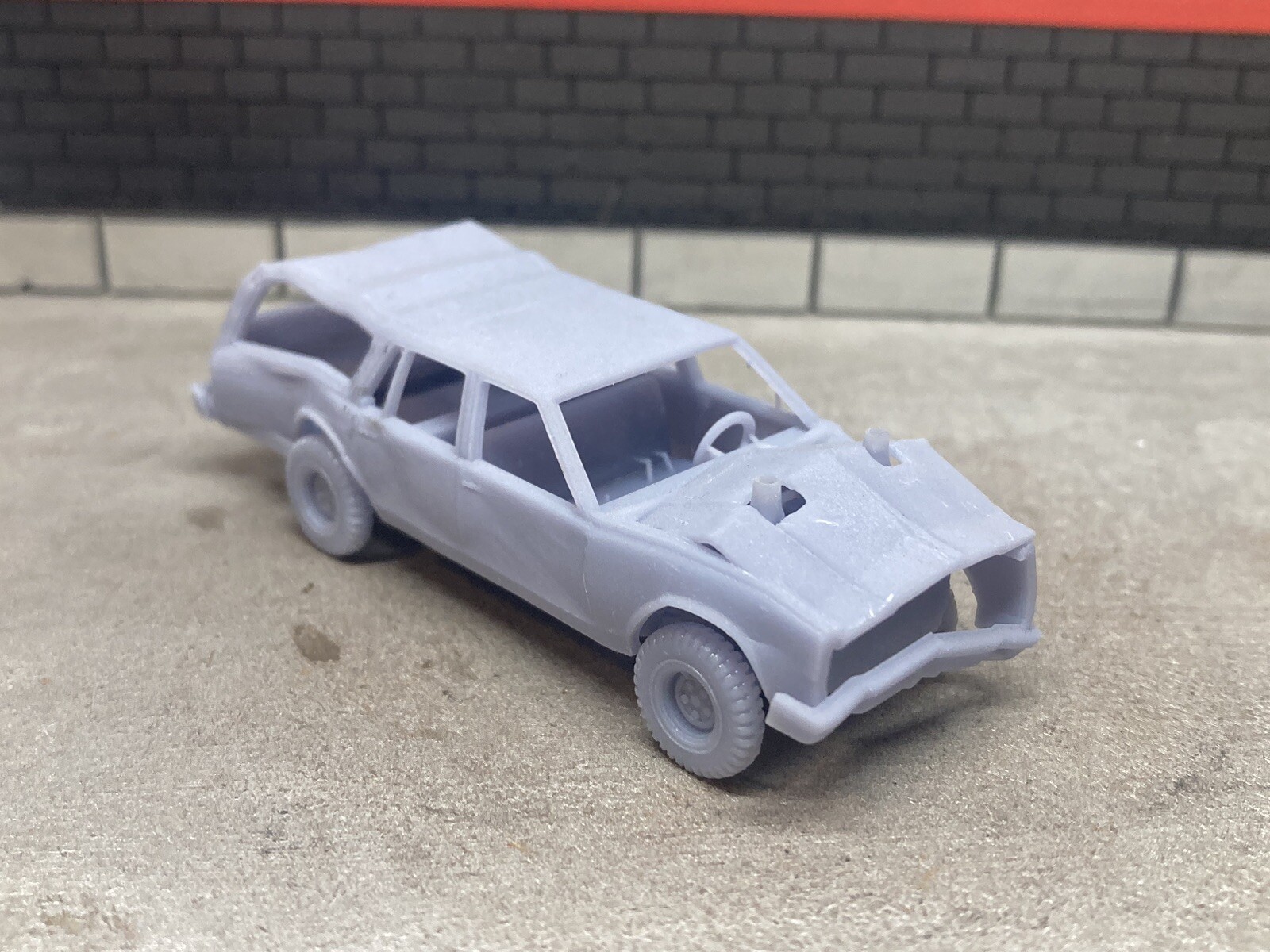 1/64 Scale 3D Printed Chevy Wagon Demolition Derby Demo Car For Diecast Diorama