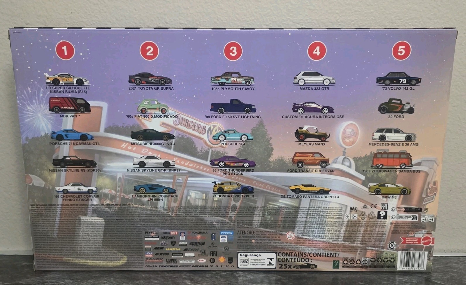 Hot Wheels Boulevard 2024 Premium 25 Car Collector Set Metal/Metal Real Riders