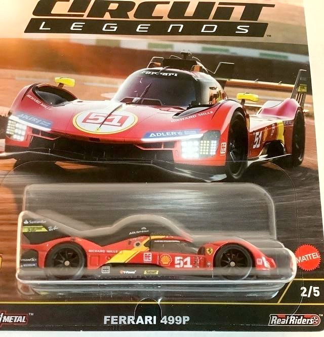NEW Hot Wheels Premium Car Culture Circuit Legends JBK49 FERRARI 499P Scale 1:64