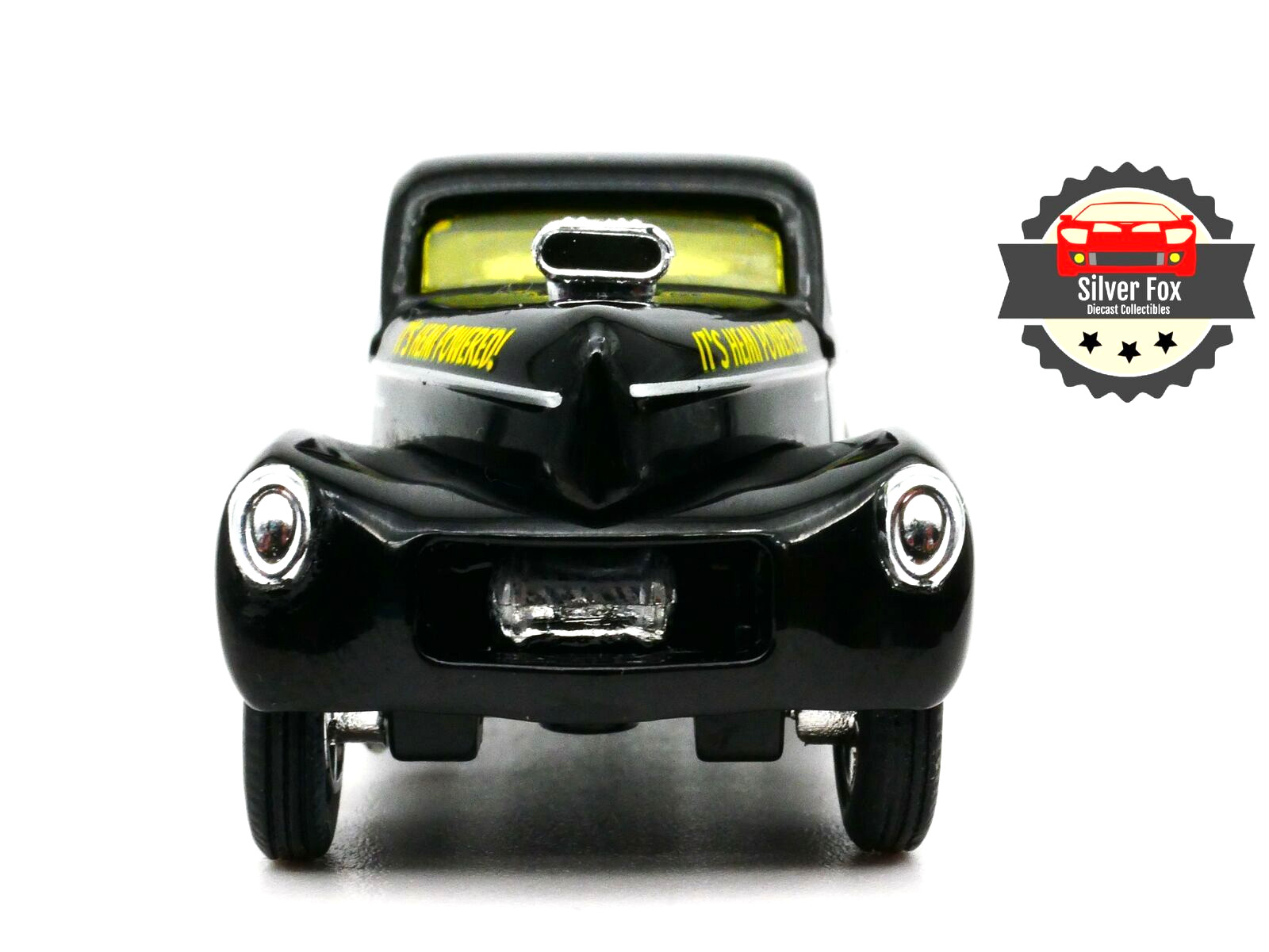 1941 WILLYS COUPE GASSER MOONEYES 1:64 SCALE DIECAST DIORAMA COLLTOR MODEL BLACK
