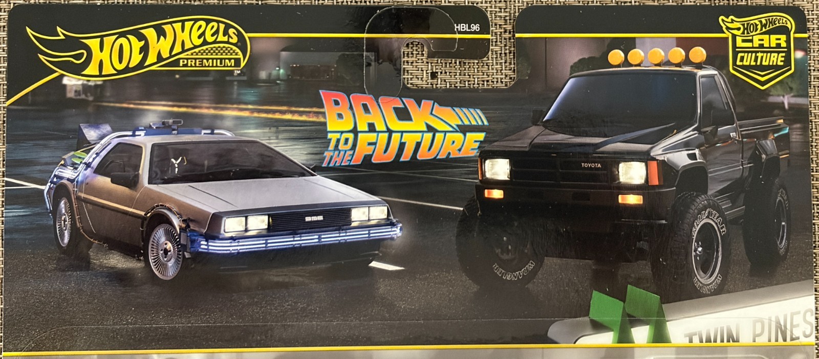 2026 Hot Wheels Premium 2 Pack, Back to the Future Time Machine & Toyota Pickup