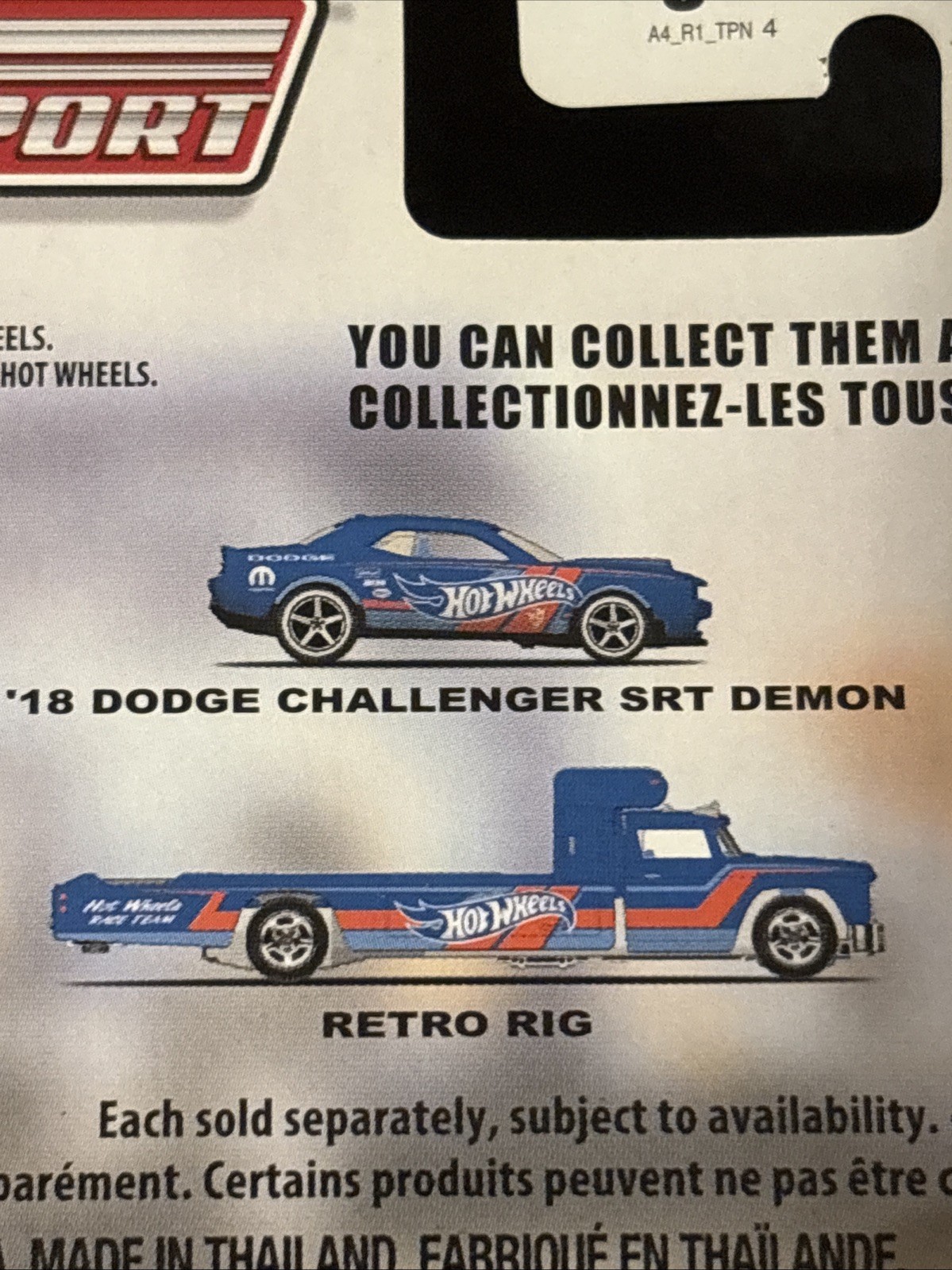 Hot Wheels Premium Team Transport ’18 Dodge Challenger SRT Demon w/Retro Rig #30