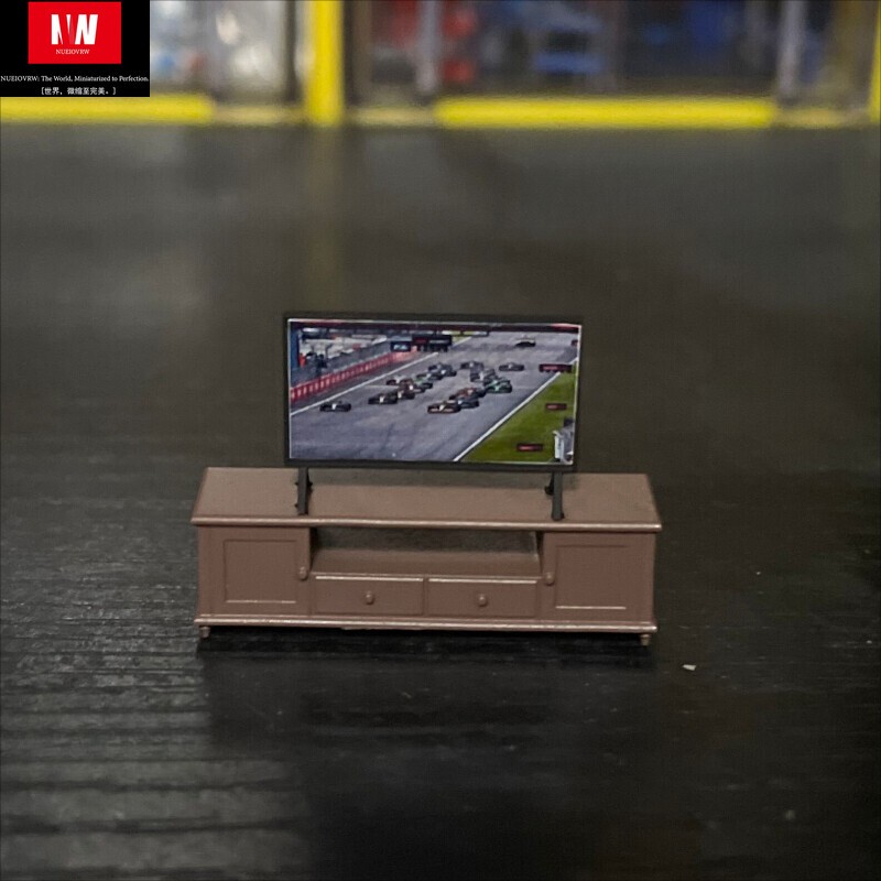 Diorama 1/64 Garage TV Cabinet Model Repair Workshop Scene Accessories Props