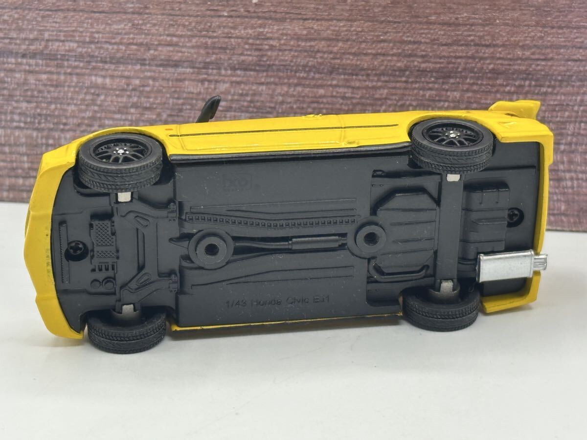 Yes Ixo 1/43 Honda Civic Ej1 Coupe 1995 Yellow Mini Car