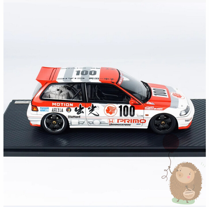 IG 1/18 Honda CIVIC EF9 SiR Resin Model Car Diecast Hobby Gifts Collection White
