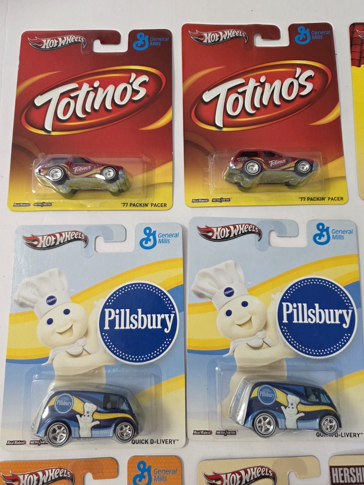 Hot Wheels 1:64 diecast carded Car lot of 9 Hershey General Mills Pop Culture