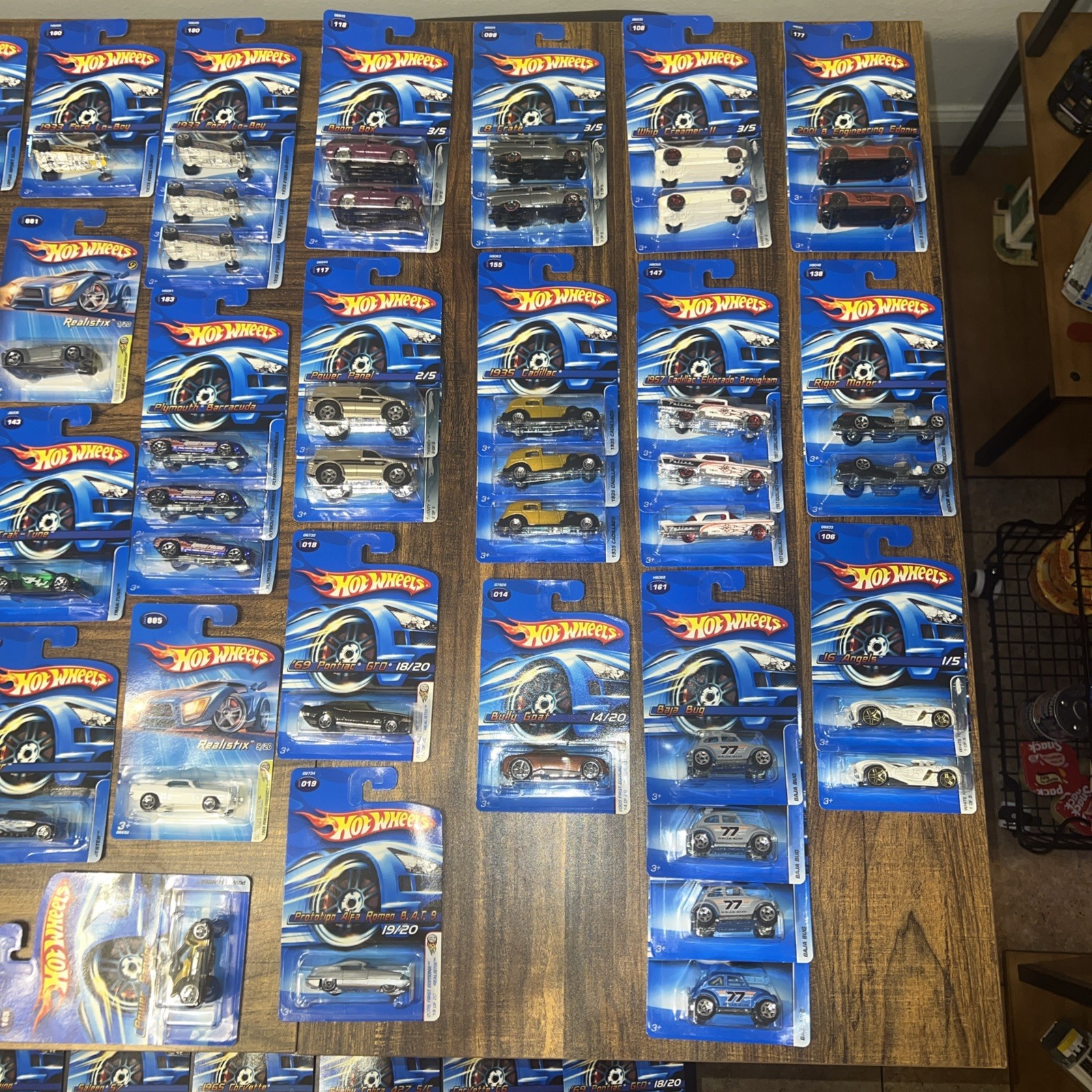 Lot of 71 Hot Wheels 2005 2006 Sealed Blue Cards First Editions Realistix