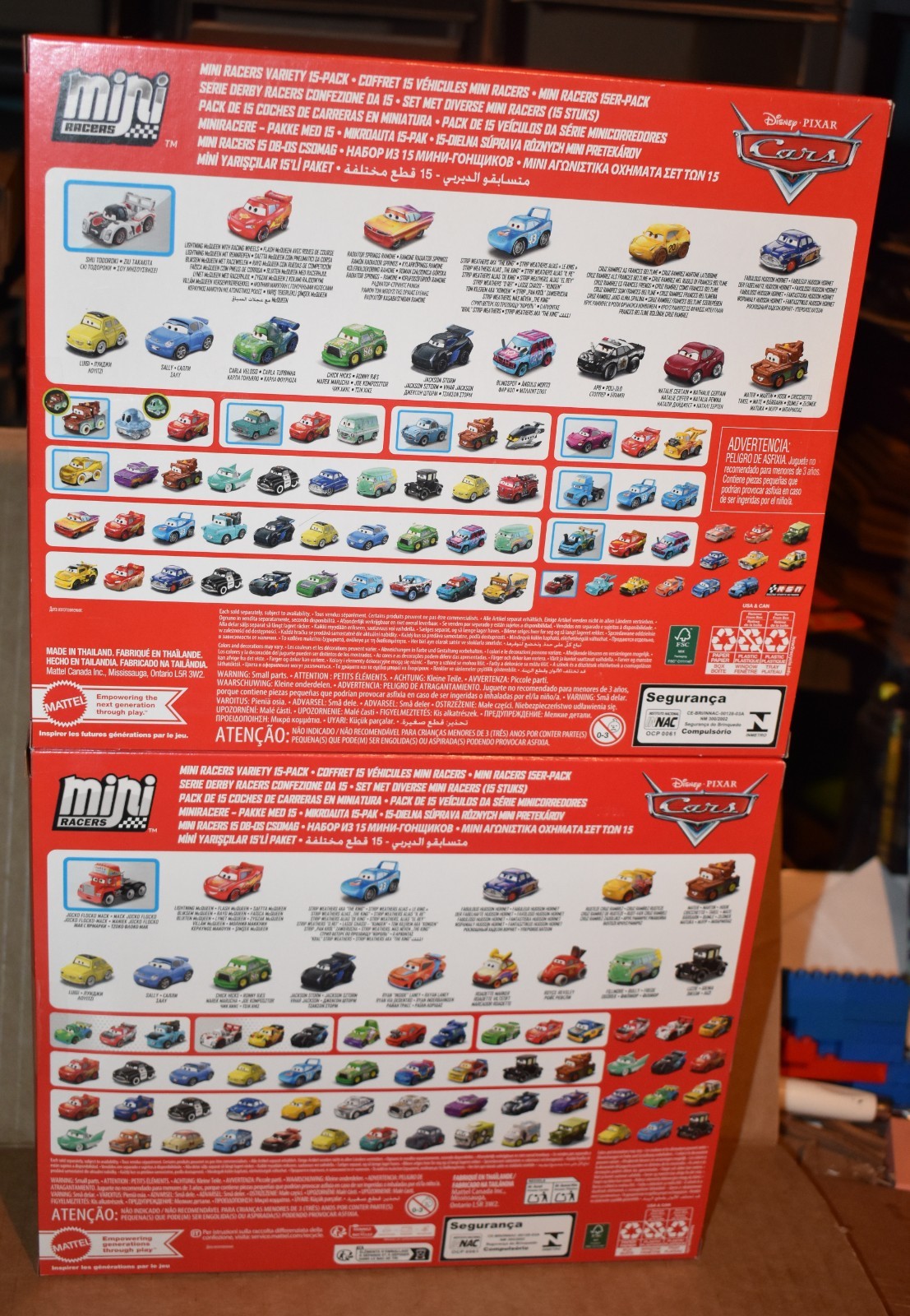 Disney Pixar Cars Mini Racers VARIETY CARLA VELOSO,SALLY,LUIGI, 15 Pack LOT 2NEW