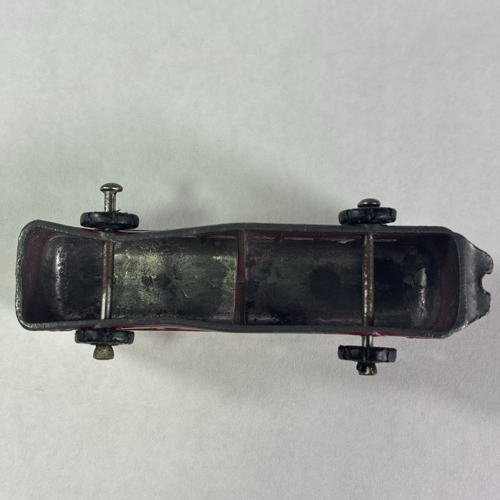 Vintage Red Diecast 1940s Coach Bus 2.5” Steel Toy