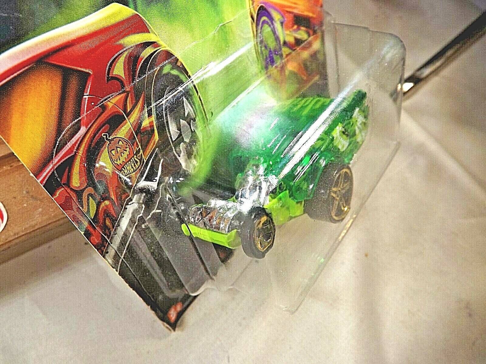 2020 Hot Wheels Kroger Halloween Series 5/6 HW POPPA WHEELIE Green w/GoldPr5-5Sp