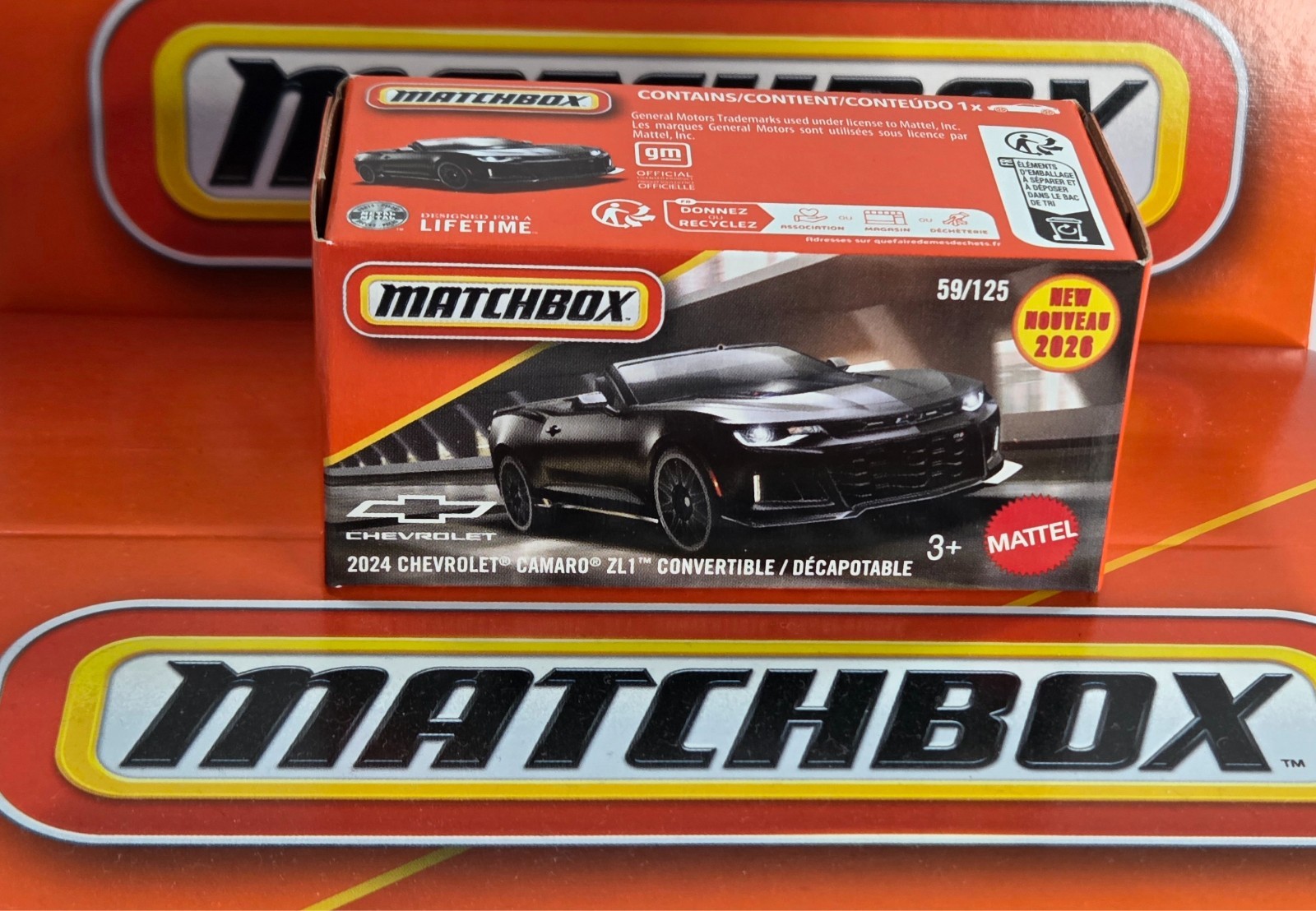 2024 Chevrolet Camaro ZL-1 59/125 Matchbox 2026 POWER GRABS JHP80 black