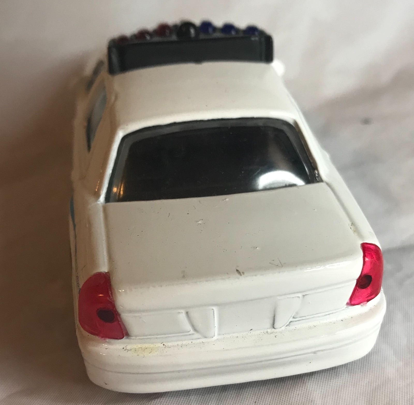 Shing Fat Showcasts 9985/4D White Police Car 5in Diecast Loose