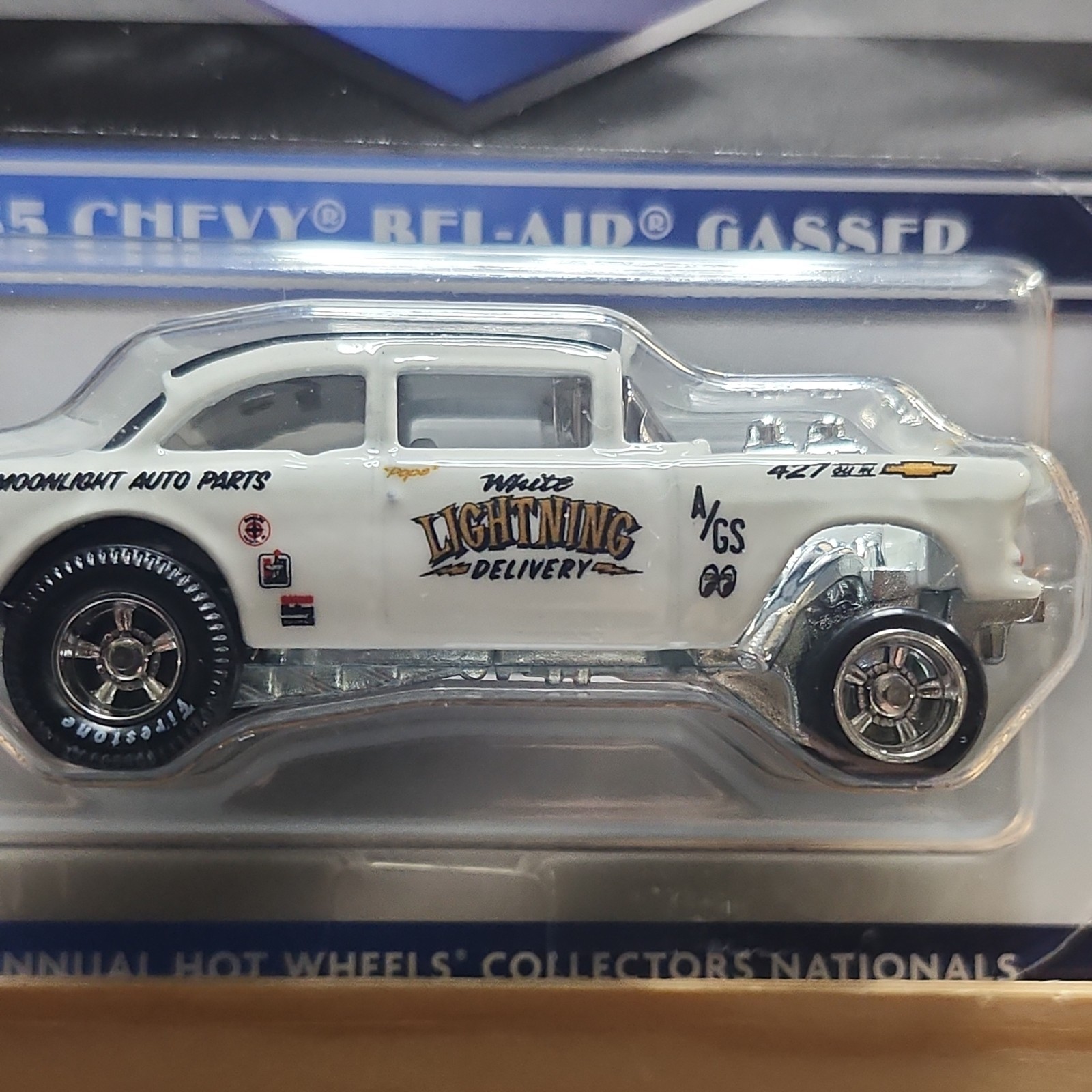 Hot Wheels 20th Nationals/Convention White ’55 Chevy Bel Air Gasser #1480/6500