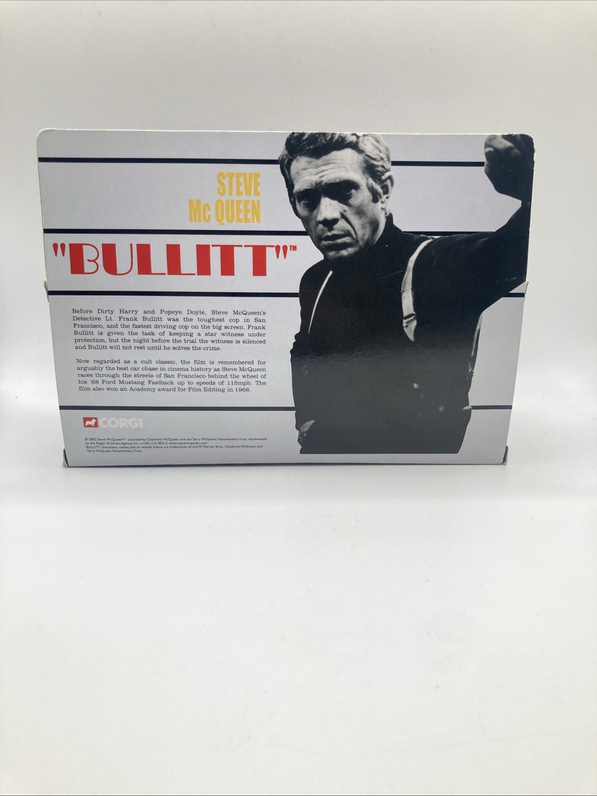 CORGI TOYS – ‘BULLITT’ 1968 FORD MUSTANG WITH FIGURE – MINT / PERFECT MIB