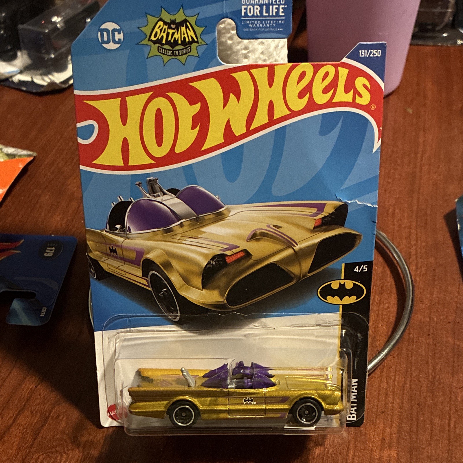 Hot Wheels Batman Classic TV Series 1966 Batmobile 1:64 Diecast Gold Unopened
